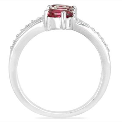 BUY NATURAL RHODOLITE GEMSTONE RING IN 925 SILVER